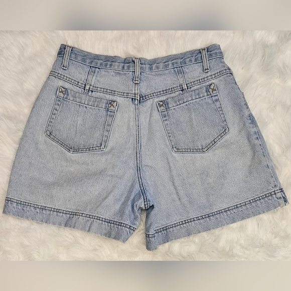 Vintage Stanley Morgan High Waist Denim Shorts light washed size 16 - Picture 11 of 12